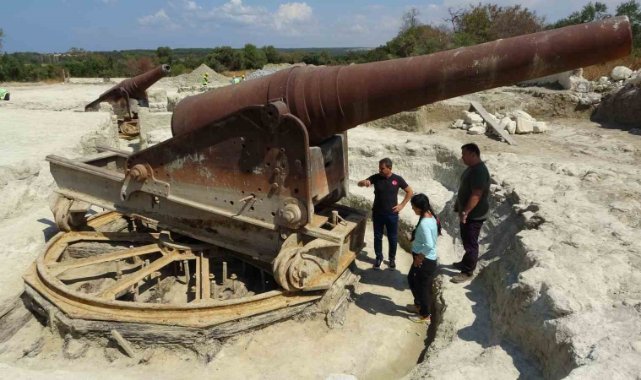 Çanakkale Savaşları’ndan kalma top mevzileri, gün yüzüne çıkarılıyor