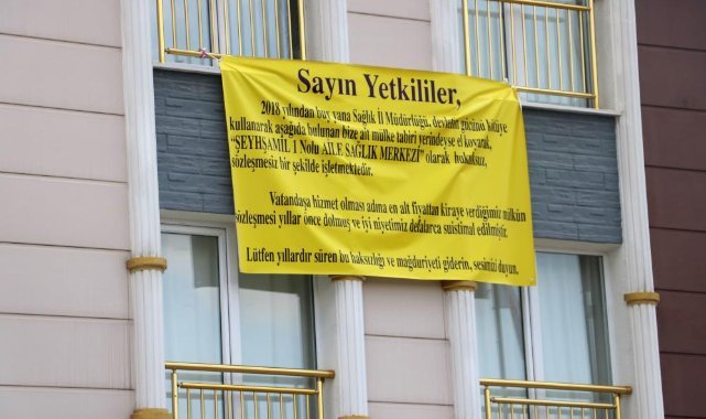 Kiraladığı mülkünü geri alamayan gurbetçiden pankartlı feryat