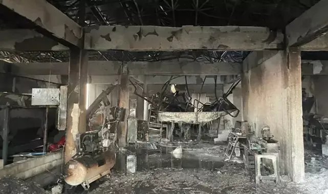 Mardin'de fabrikada yangın