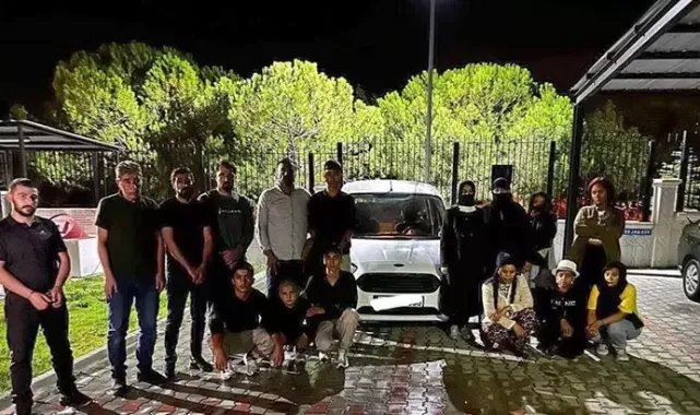Tekirdağ'da 22 kaçak göçmen ile 3 organizatör yakalandı