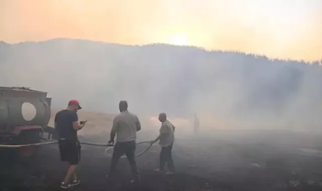 Uşak'ta orman yangını 2'nci gününde