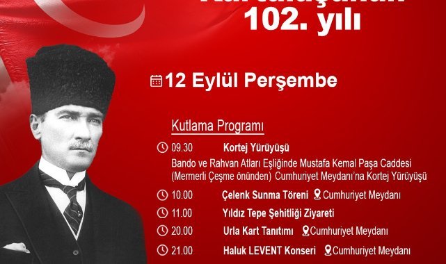 12 Eylül Urla'nın kurtuluşu coşkuyla kutlanacak