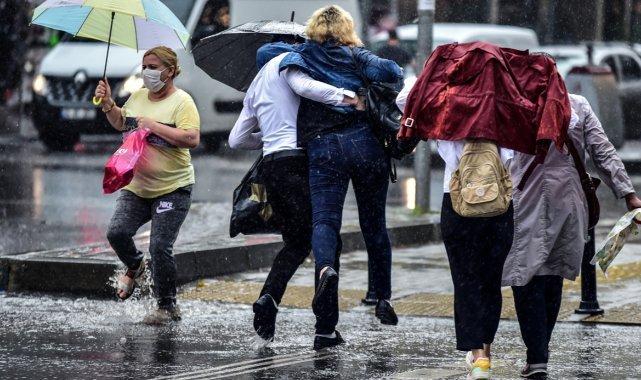 2 il için turuncu, 5 il için sarı kodlu sağanak yağış uyarısı