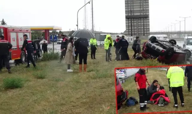 Anadolu Otoyolu'nda yağmur kazaları: 7 yaralı