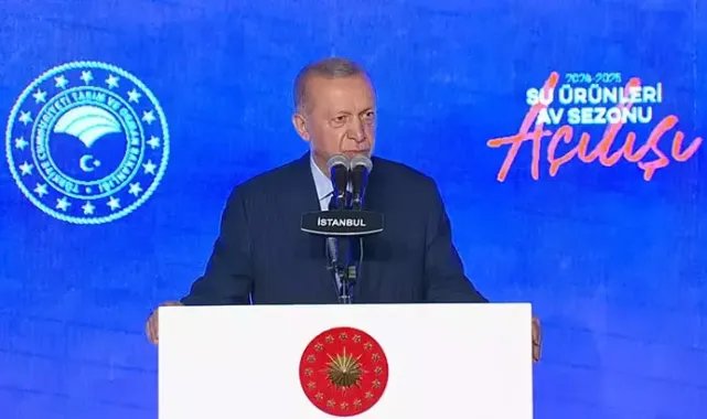 Erdoğan: Sürdürülebilir balıkçılık için bereketli denizlerimizi korumamız gerekiyor