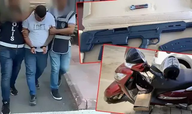 Ölümle tehdit ettiği eşini, av tüfeğiyle polis merkezinin yakınında beklerken yakalandı