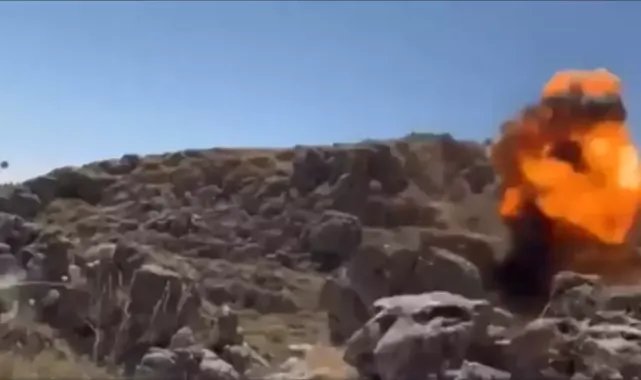 Şırnak'ta teröristlerin mühimmat deposu mağara, imha edildi