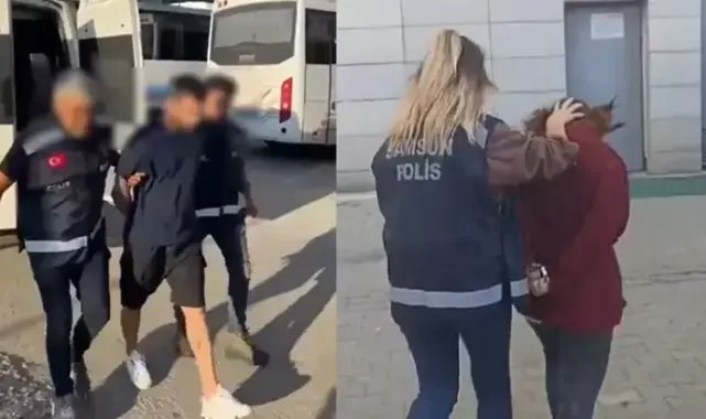 Uyuşturucudan aranan hükümlü çift yakalandı