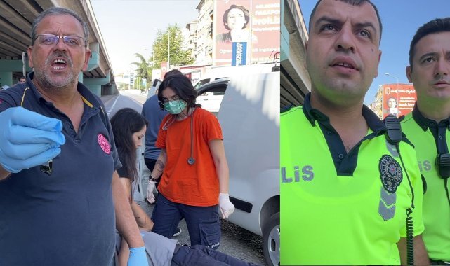 Yerdeki yaralıyı bırakıp, görevini yapan basın mensubuna engel oldular