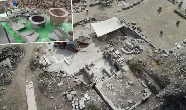 Assos Antik Kenti'nde 1700 yıllık lazımlıklar gün yüzüne çıkarıldı