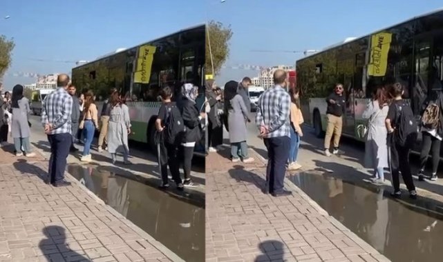 Bursa’da yolcuyla tartışan belediye otobüs şoförü inat edip gitmedi