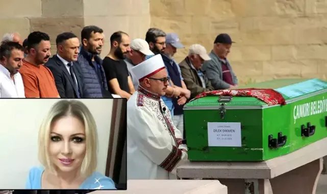 Erkek arkadaşının öldürdüğü Dilek, son yolculuğuna uğurlandı