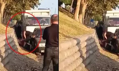 Esenler'de otoyol kenarında kadına şiddet