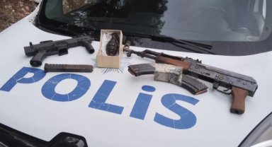 İzmir’de ormana el bombası ve uzun namlulu silahları gömerken yakalandılar