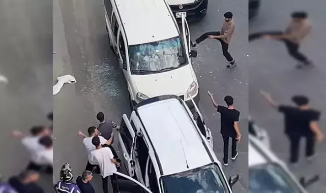 Kağıthane’de çekiçli maganda dehşeti: Otomobilin önünü kestiler, camları kırıp darbettiler