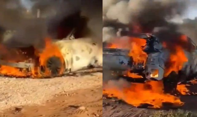 Şanlıurfa’da Togg aracı alev alev yandı