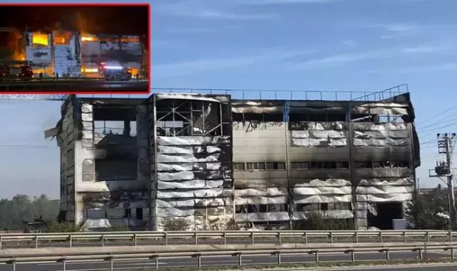Tekirdağ'da çıkan yangında, fabrika kullanılamaz hale geldi