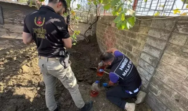 Toprak altında 10 milyon TL'lik uyuşturucu ele geçirildi