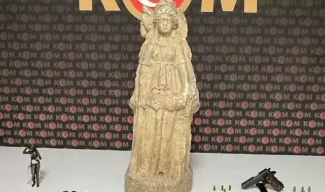 Afyonkarahisar'da Roma Dönemi'ne ait heykel ele geçirildi