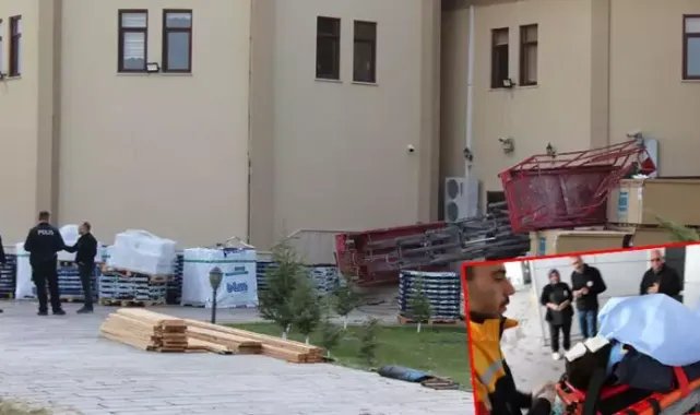 Çatı tamiri sırasında işçilerin bulunduğu asansör devrildi: 1 ağır, 2 yaralı