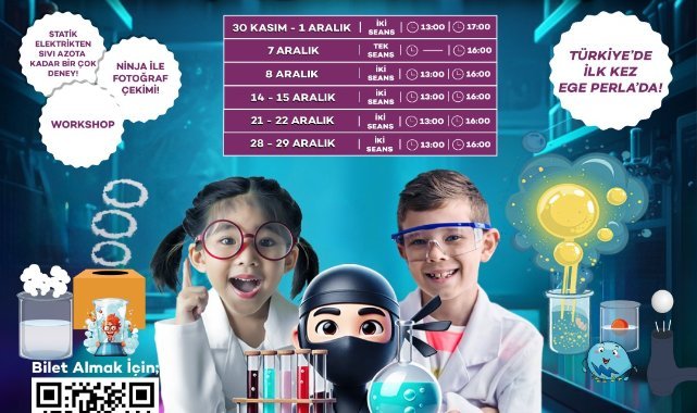 Ege Perla’da Ninja Bilim Show’u Başlıyor