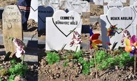 Parçalanmış bebek cesedini mezardan tilki çıkarmış