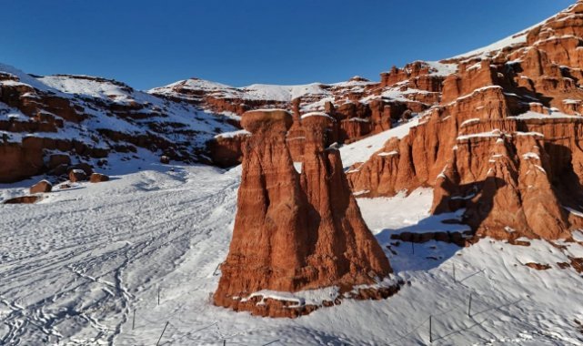 Burası Colorado değil Erzurum: İşte kırmızının beyaz ile buluştuğu yer