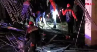 Trabzon'da binada çökme; 1 işçi göçük altında