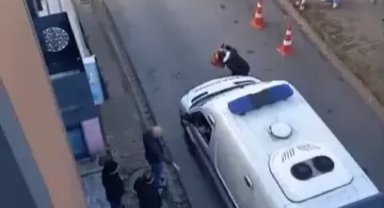 Ümraniye'de ambulansı yumrukladı, sağlık personeline saldırdı