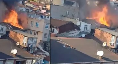 Beyoğlu'nda gecekonduda yangın