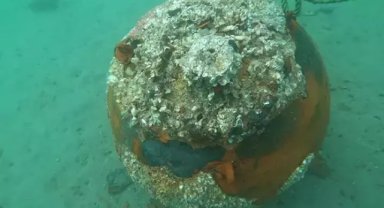 Çanakkale'de denizde bulunan mayın imha edildi