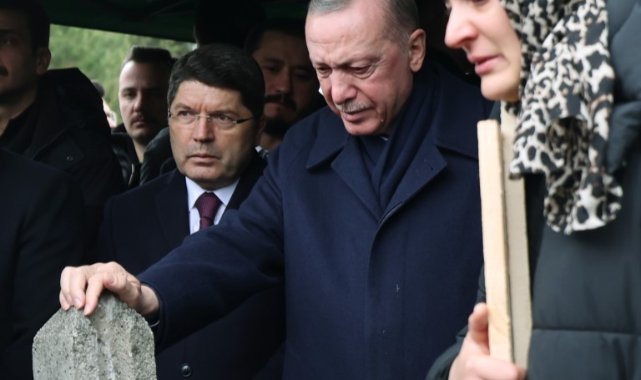 Cumhurbaşkanı Erdoğan, yangında hayatını kaybeden Gültekin ailesinin cenazesine katıldı