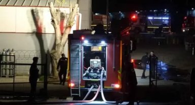 Kocaeli'de, gaz dolum tesisinde yangın