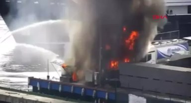 Pendik Marina'da yakıt istasyonunda yangın