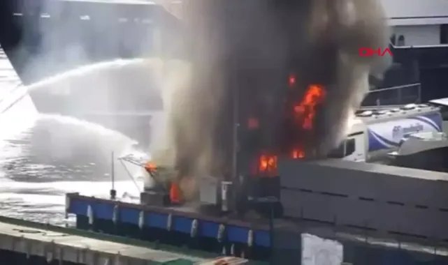 Pendik Marina'da yakıt istasyonunda yangın