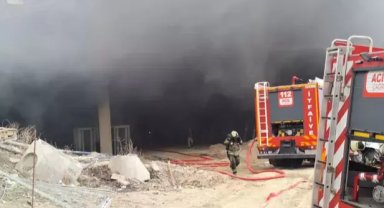 Ankara'da bina inşaatında çıkan yangın kontrol altında