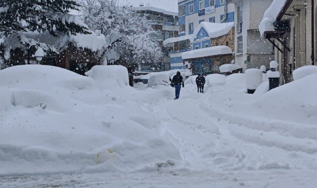 Artvin şehir merkezinde kar esareti