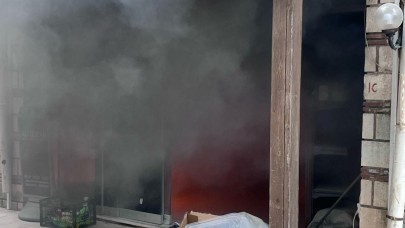 İş hanındaki yangın büyümeden söndürüldü