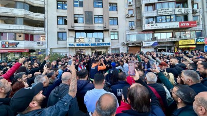 Maaşlarını eksik alan Konak Belediyesi işçileri grevde