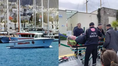 Teknede kalçasını kırdı; Yunan adasından deniz ambulansı ile getirildi