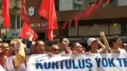 İzmir'de çirkin saldırıya protesto