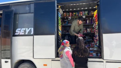 Marketini ’sırtına’ sarıp köyleri gezmeye başladı; "O olmasa aç kalırız"