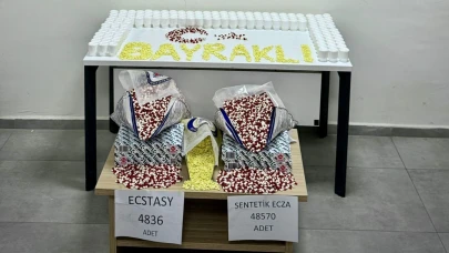 Bayraklı'da binlerce uyuşturucu hap ele geçirildi