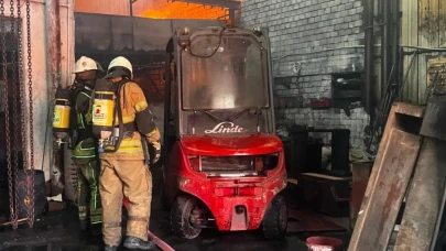İzmir'de metal döküm atölyesinde yangın