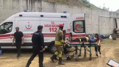 Otomobilin 20 metreden düştüğü kaza