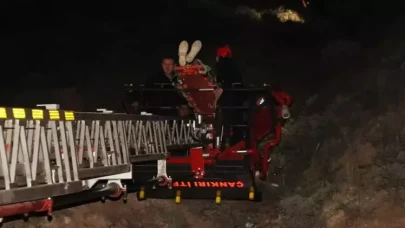 Çankırı'da uçuruma yuvarlanan kişi yaralandı