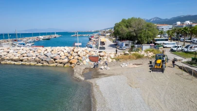 Güzelbahçe’de tekneler için çekek yeri yapıldı