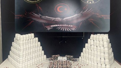Bir evden 46 bin 260 adet sentetik ecza maddesi ele geçirildi