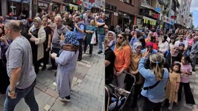 Bursa’da çekilişi duyan mağaza önüne koştu