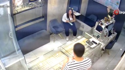 Diyarbakır’da 12 kuyumcuya sahte altın satan kadının o anları güvenlik kamerasına yansıdı